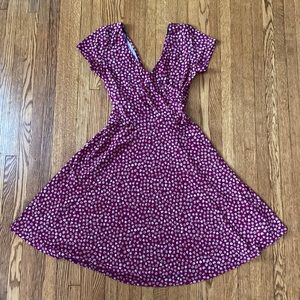 Kaileigh Faux Wrap A-Line Printed Dress